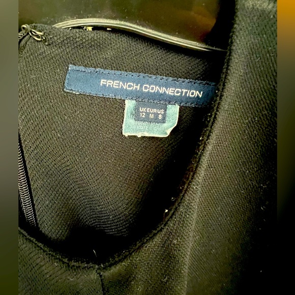 French Connection black wideleg women’s jumpsuit with pockets size US8 - Picture 3 of 3